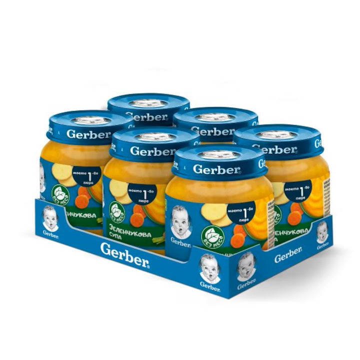 Gerber Зеленчукова супа, 6 х 125 гр