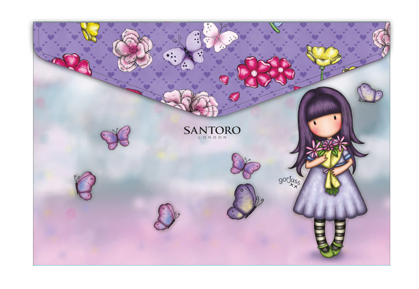 Папка плик с копче А4 Santoro Gorjuss, Асортимент