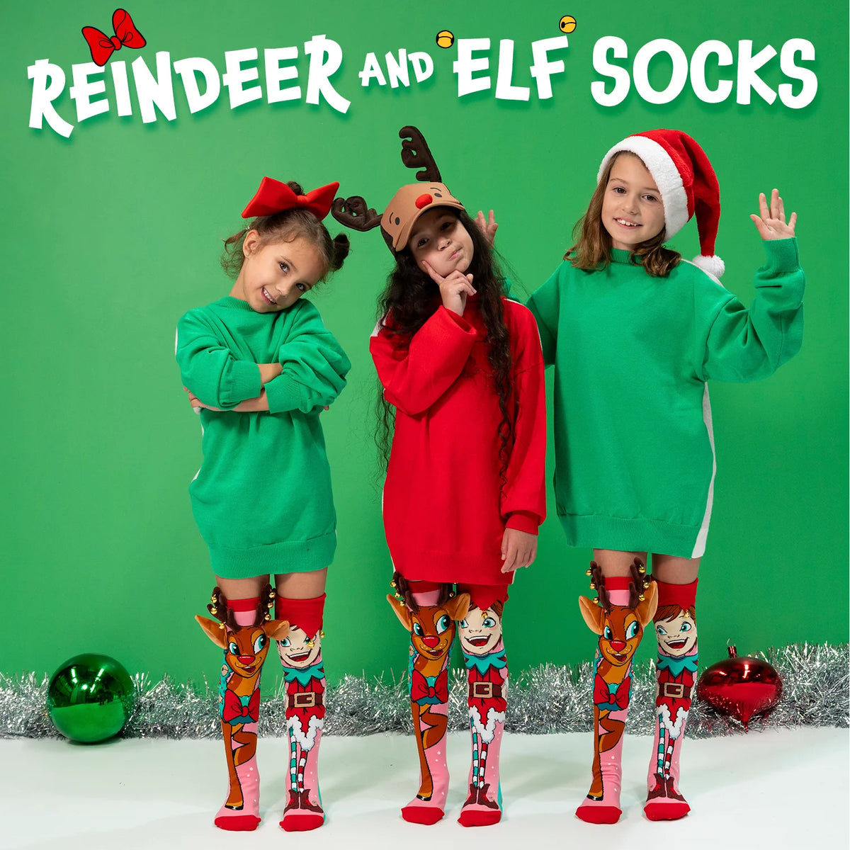 MADMIA Reindeer & Elf Socks – коледни чорапи Елен и Елф