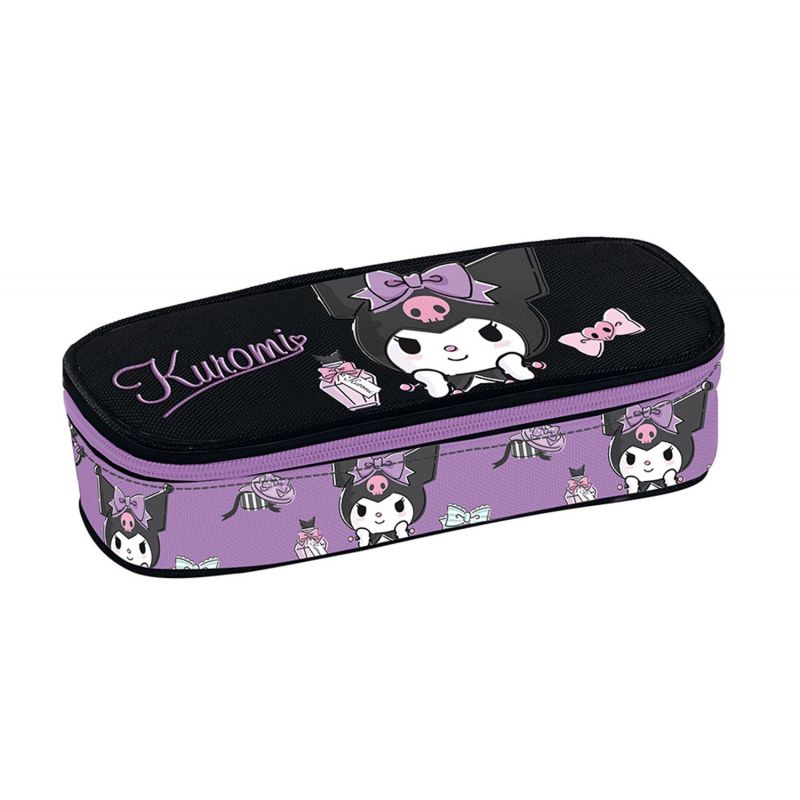 Овален ученически несесер Kuromi Sketch