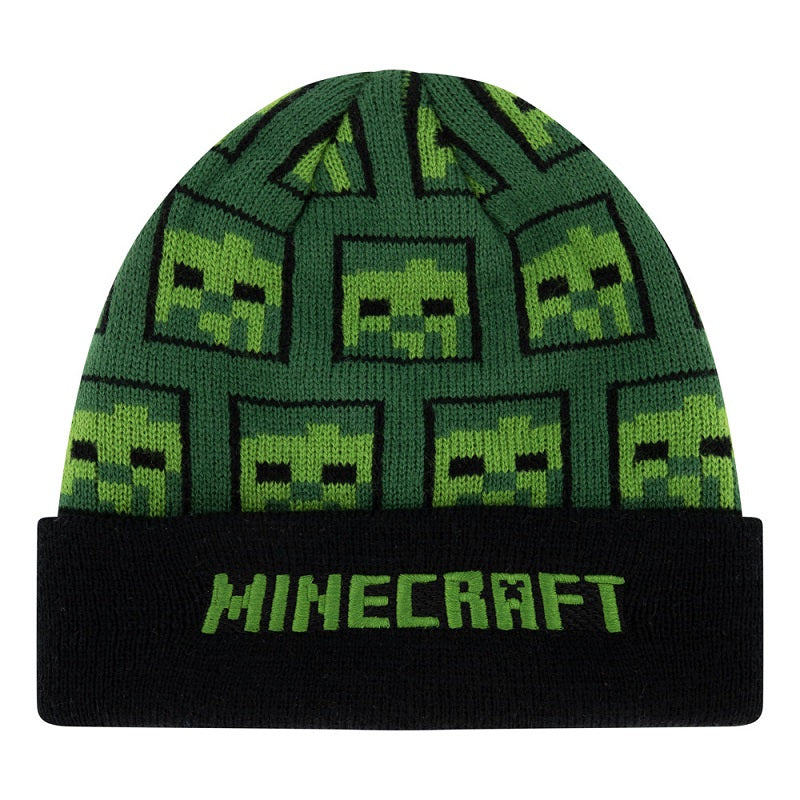 Зимна шапка MINECRAFT Creeper, зелена, размер 54