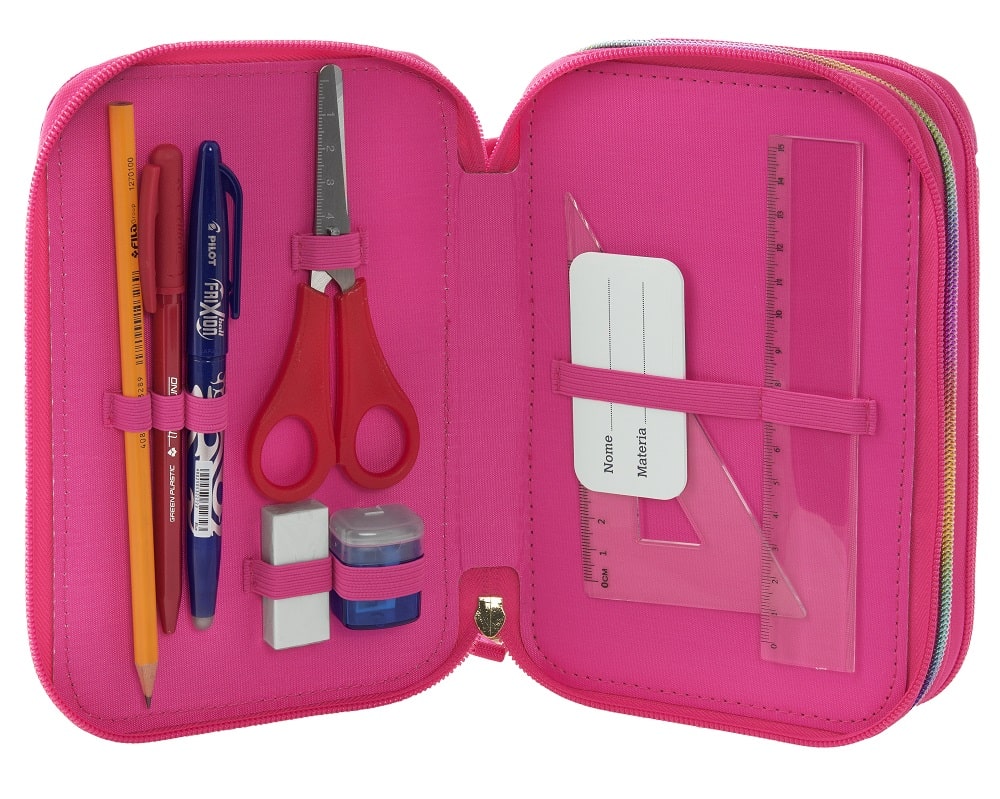 Ученически несесер Rainbow High Dark с 3 ципа и съдържание