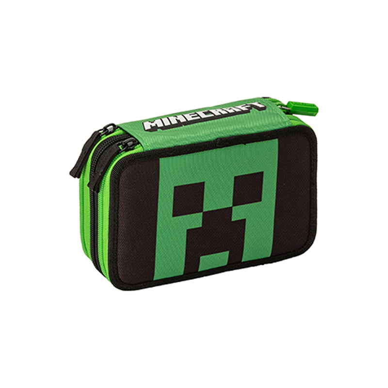 Ученически несесер Minecraft Pixel 2022 с 3 ципа и съдържание