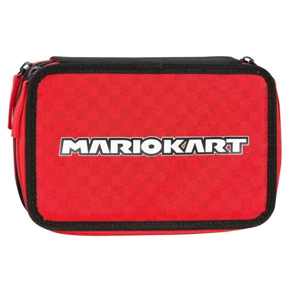 Ученически несесер Super Mario Mariokart Red със съдържание и 3 отделения