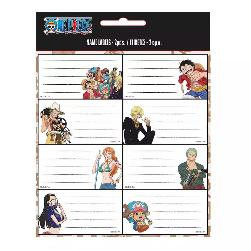 Етикети за тетрадки One Piece (16 броя)