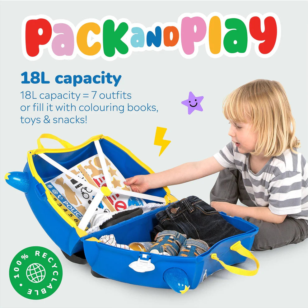 Детско Куфарче Percy Police Car Trunki