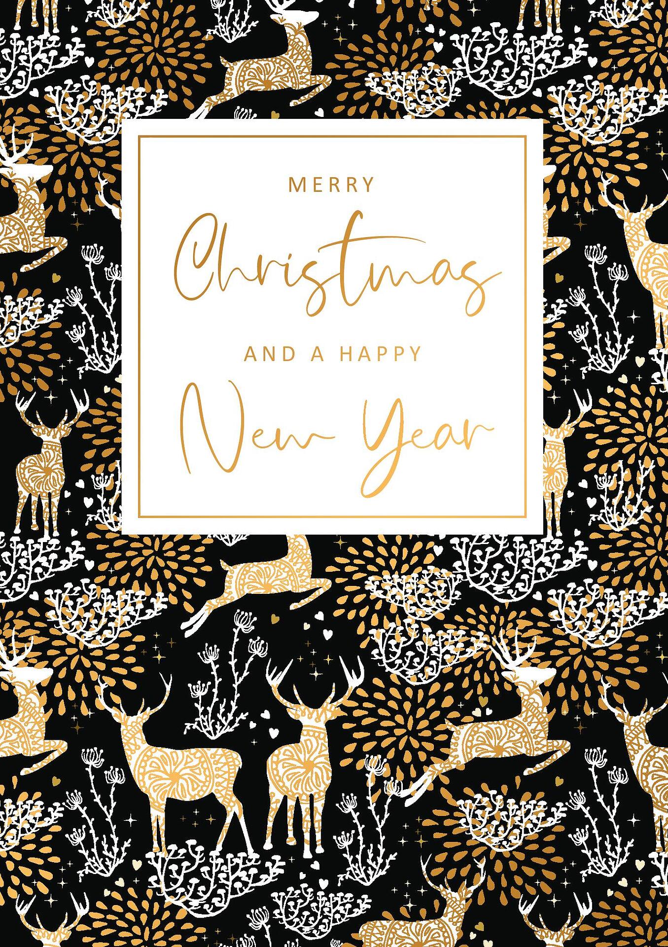 ARTIGE Поздравителна картичка, Коледна с елени