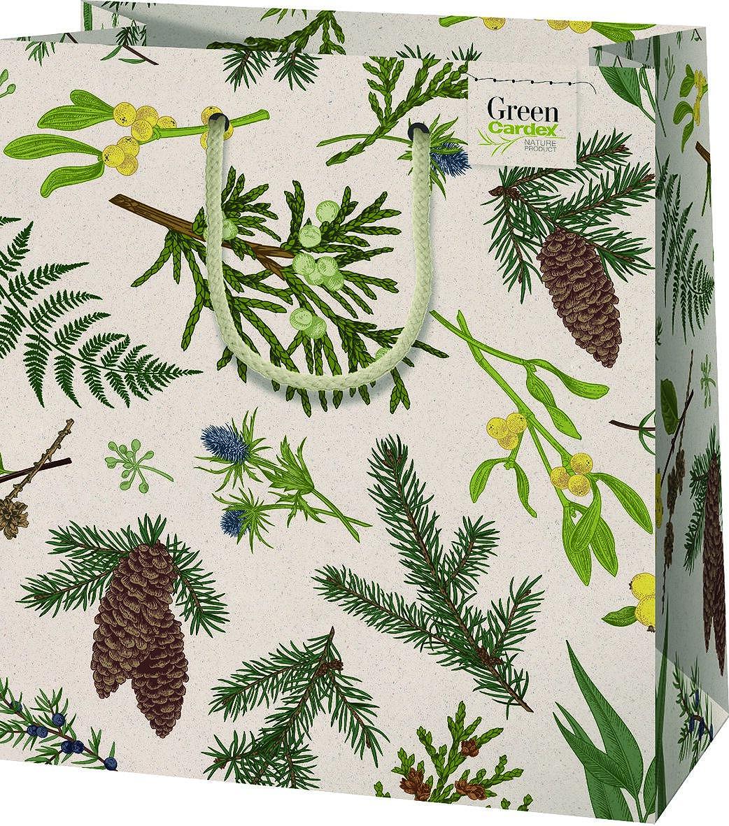 CARDEX Екологична подаръчна торбичка от трева М 20х23 Борчета