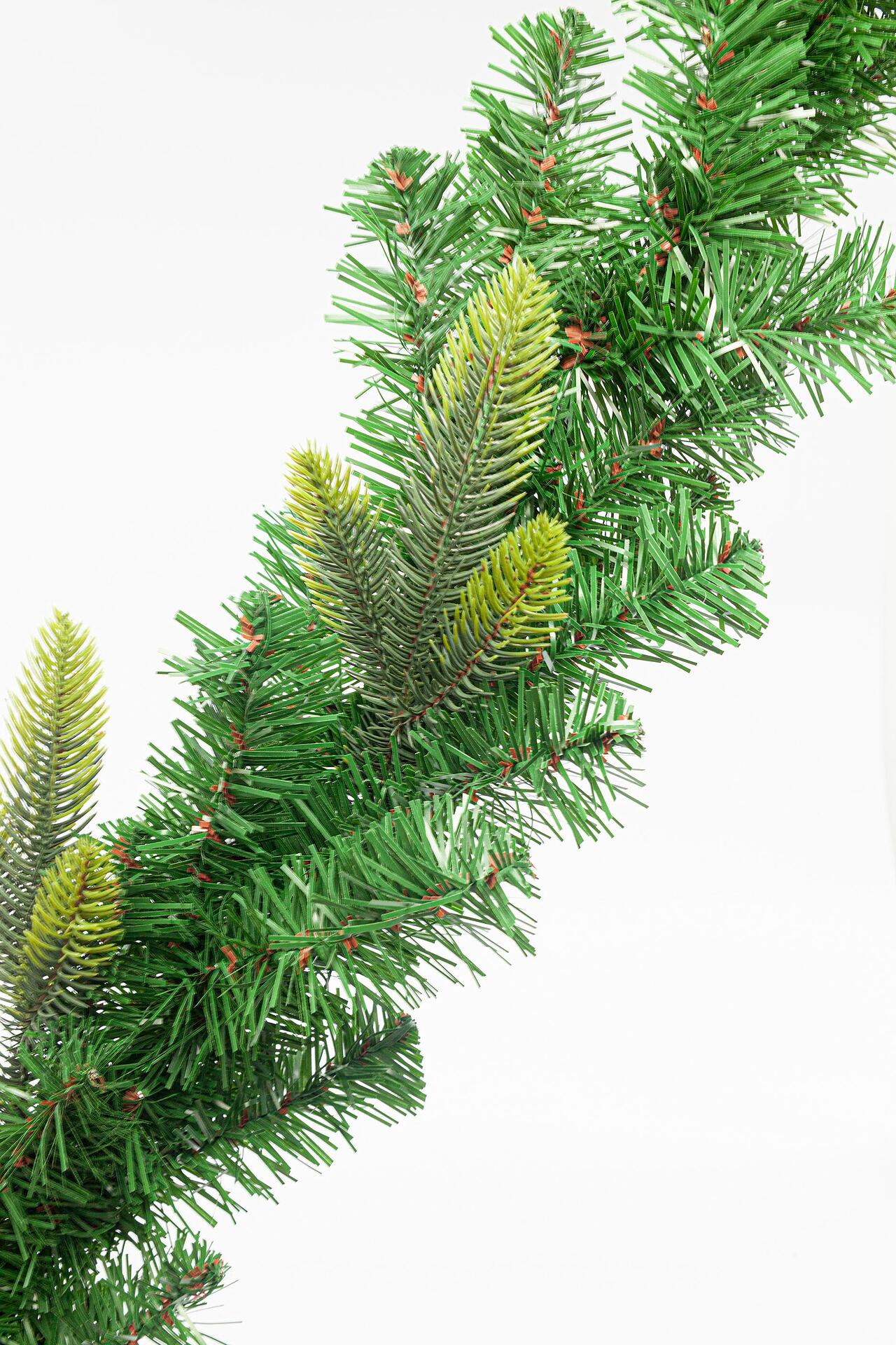 Коледен декоративен гирлянд тип елха, зелен, 270см