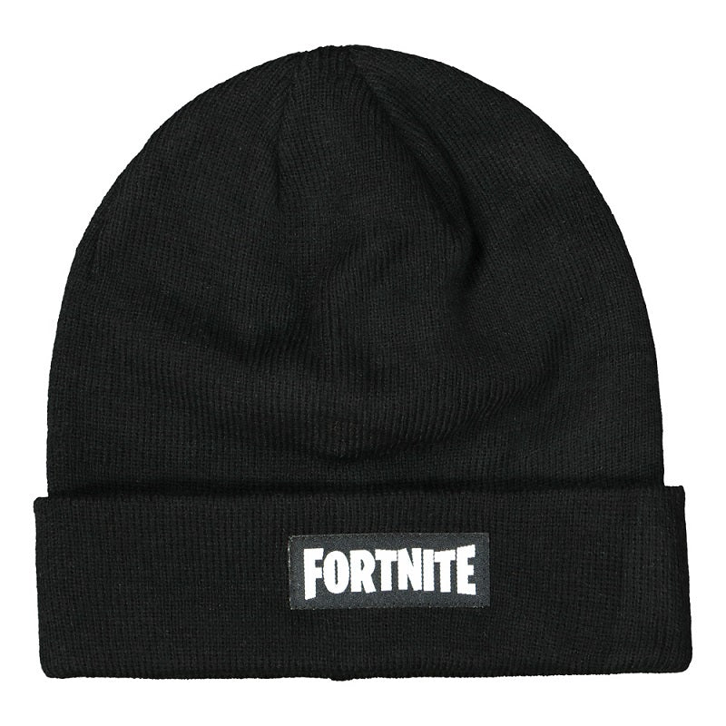 Зимна шапка Fortnite черна с надпис