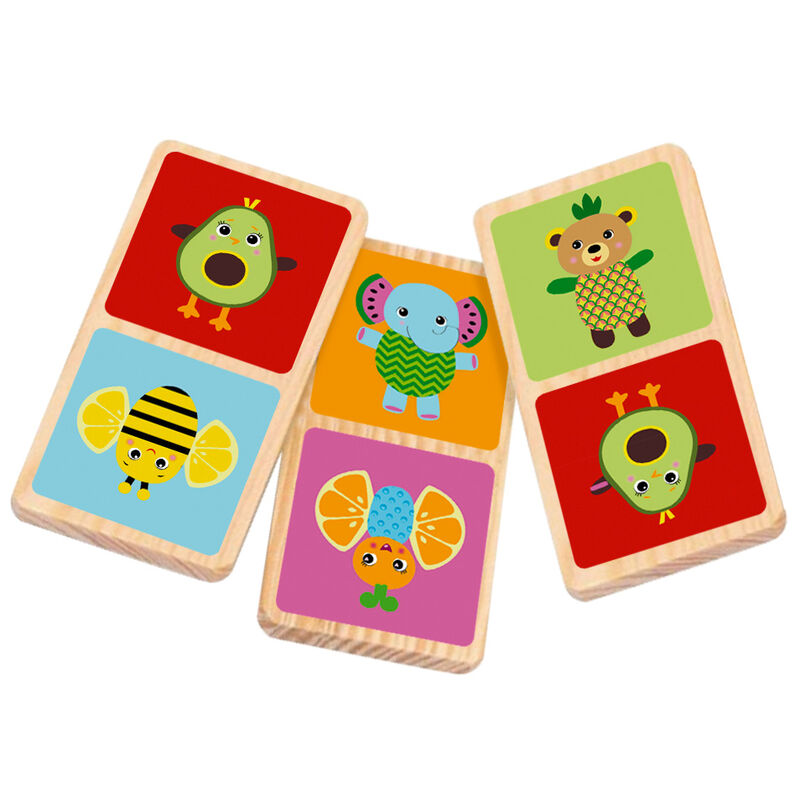 Дървено домино с торбичка от плат Frootimals