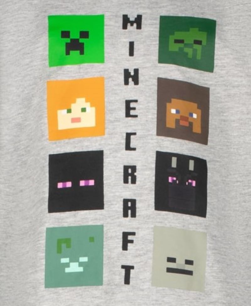 Блуза с дълъг ръкав Minecraft Heroes Skins Logo, размер 128