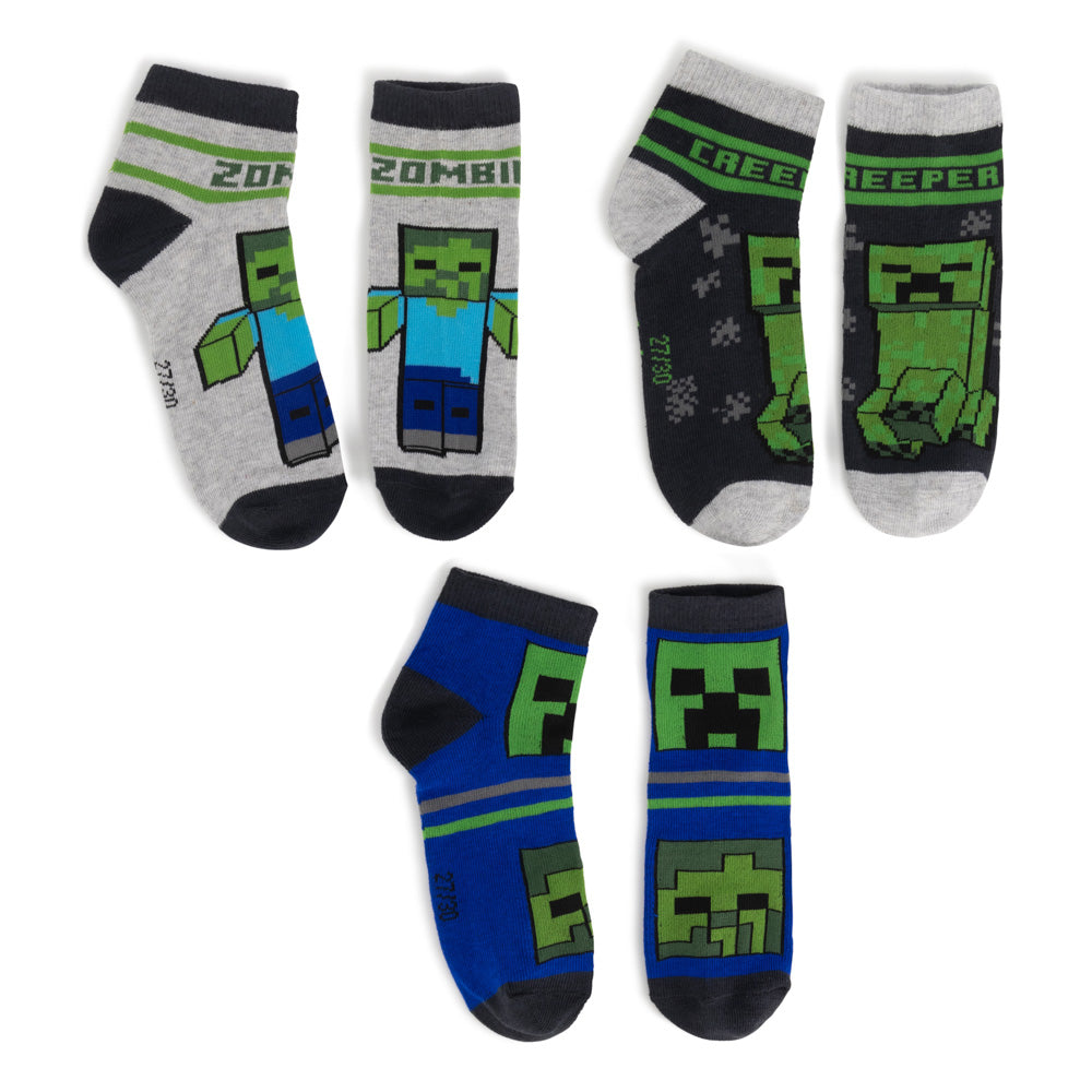 Чорапи Minecraft Creeper и Zombie, размер 27/30