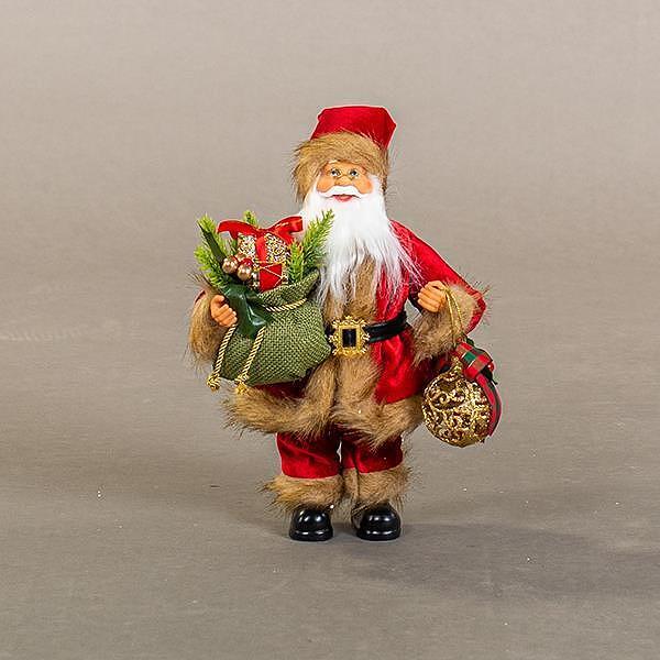 Дядо Коледа с кафява козина, 30см