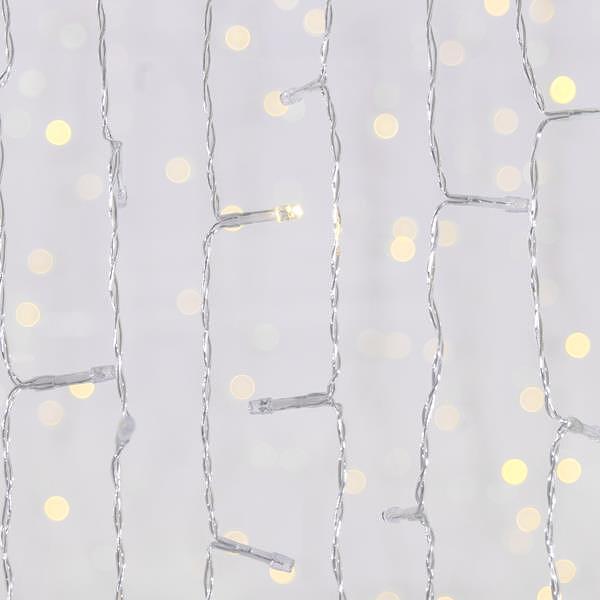 ЛАМПИЧКИ ЗАВЕСА, 240 FLASH LED,36V АДАПТОР,КОНЕКТОР,WW,100 x 200, IP44