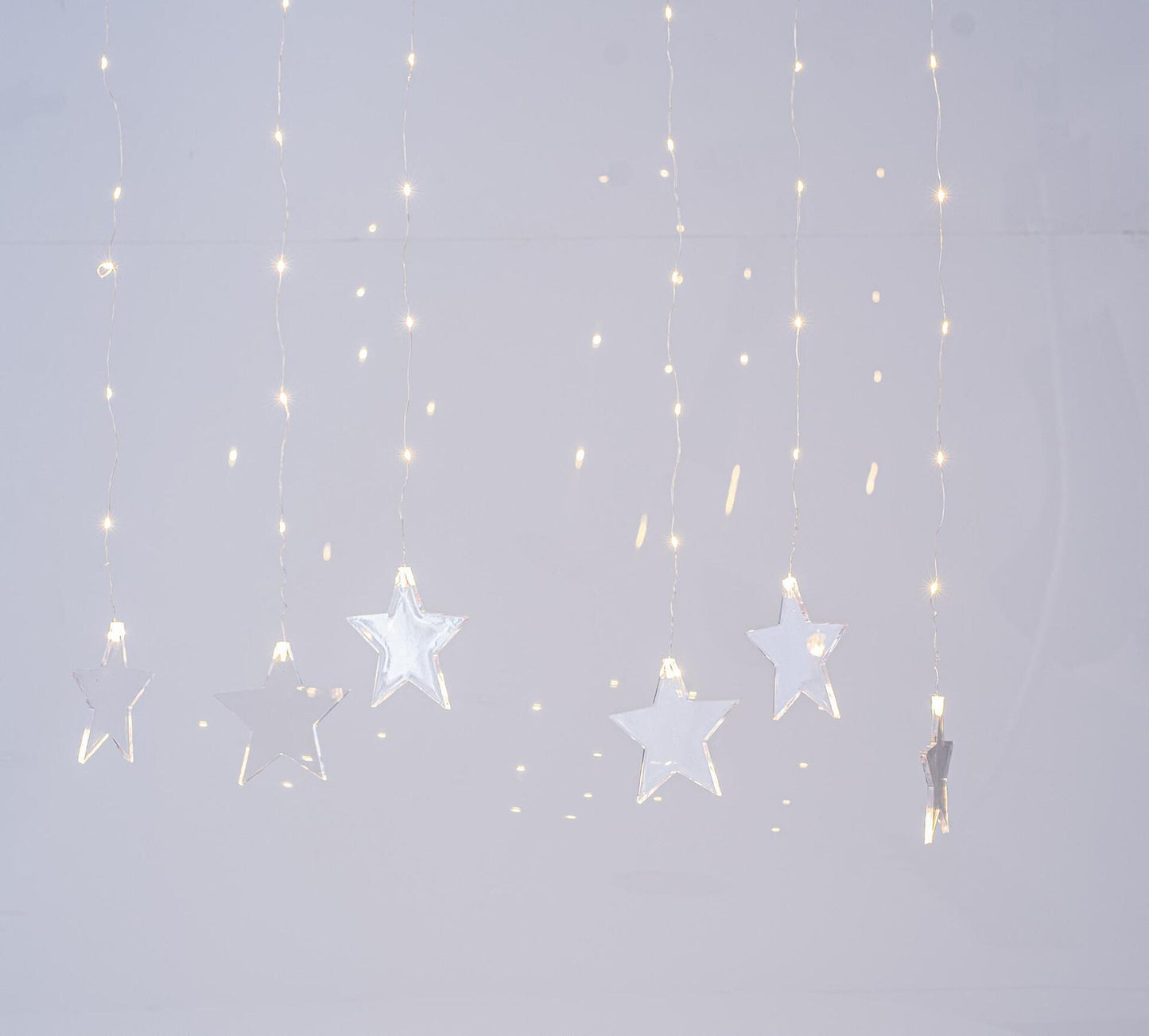 ЛАМПИЧКИ ЗАВЕСА,47 MINI LED,СЪС ЗВЕЗДИ,WW