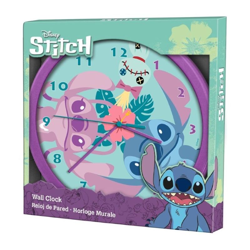 Стенен часовник Stitch и Angel