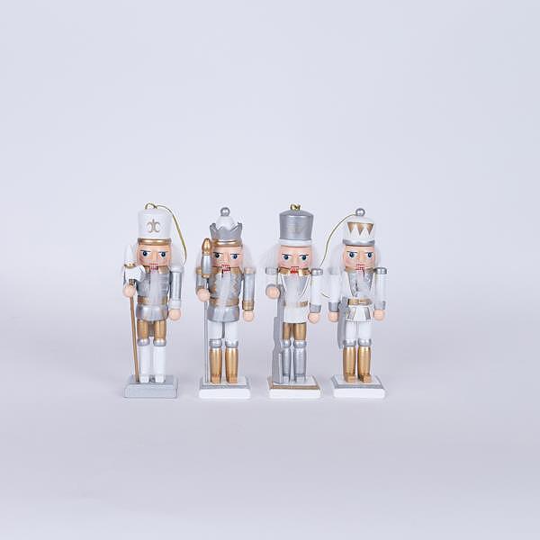 Eurolamp Лешникотрошачки, златни и бели, комплект 4 броя