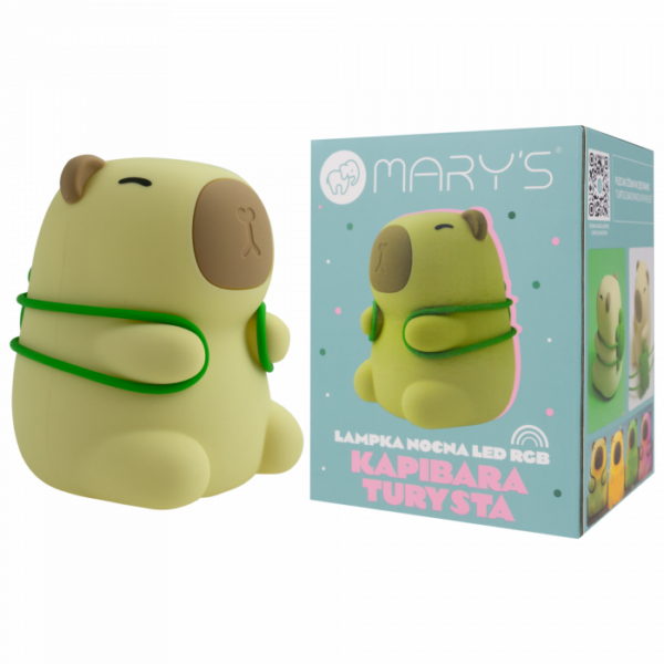 Детска нощна лампа LED RGB MARY’S Капибара Турист