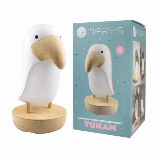 Детска нощна лампа и с Bluetooth колонка LED MARY’S Папагал