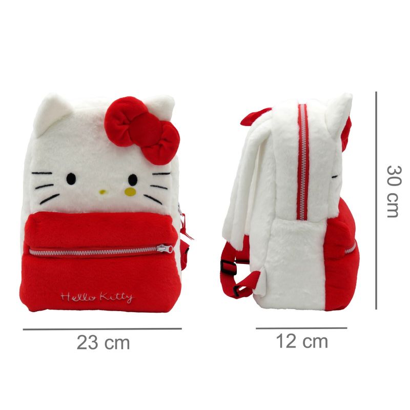 Плюшена раничка Hello Kitty с преден джоб