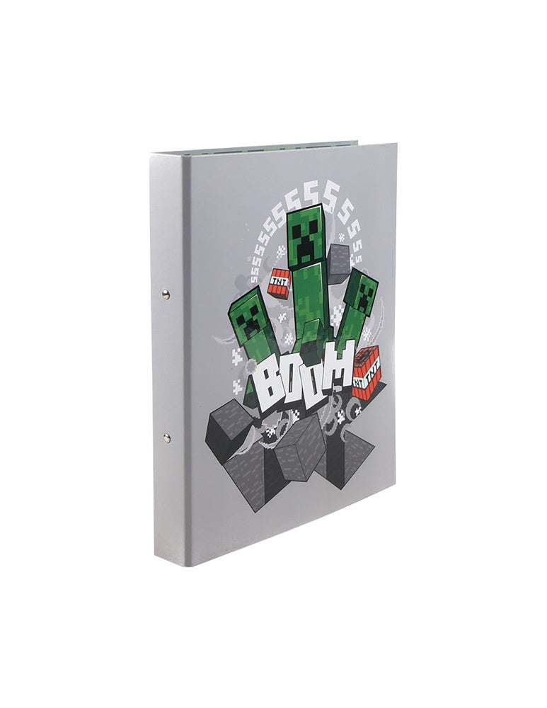 Папка класьор с рингове Minecraft Creeper BOOM