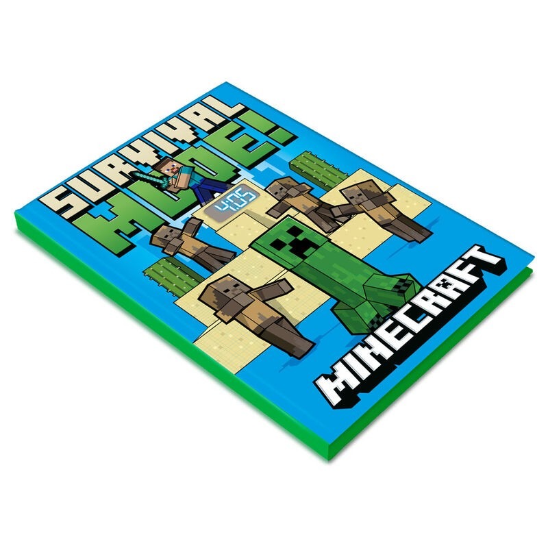 Тефтер с LCD часовник Minecraft