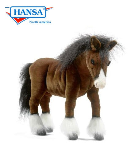 Плюшен Клайдсдейл Кон Като Истински от Hansa Toy