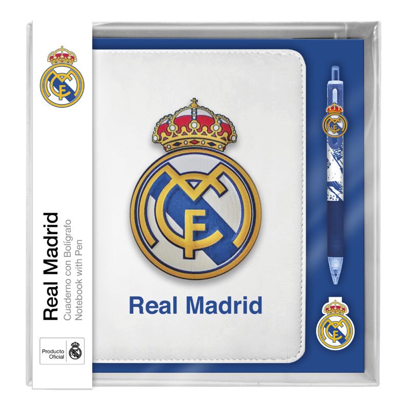 Комплект Real Madrid - анти стрес тефтер и многоцветен химикал