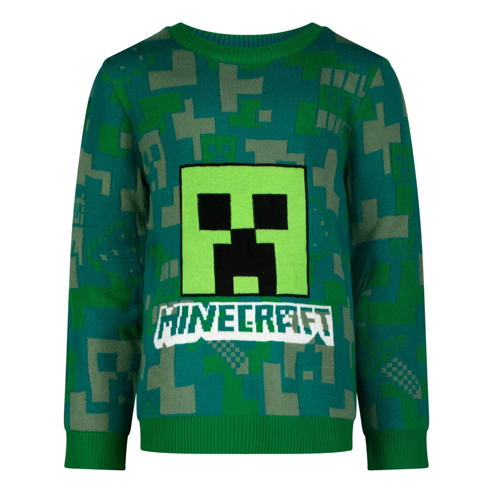 Пуловер Minecraft Creeper Green, размер 140