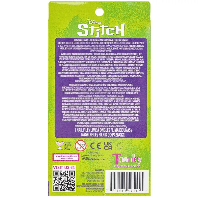 Комплект лепящи нокти и стикери Stitch