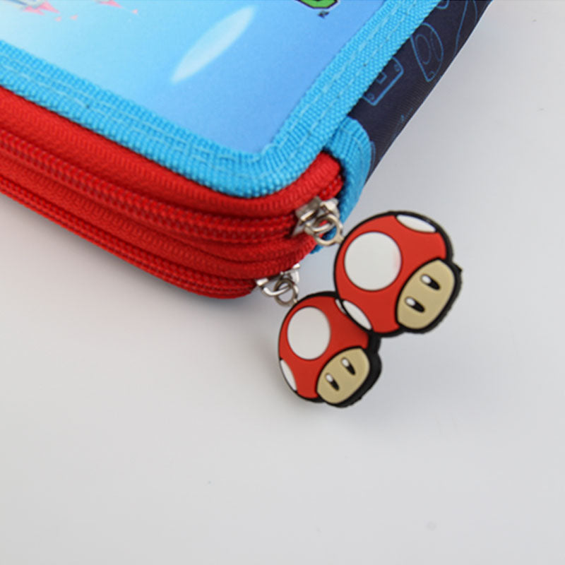 Ученически несесер Super Mario със съдържание, с 2 отделения