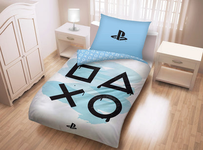 Детски спален комплект Playstation PS5 Light, Светлосин