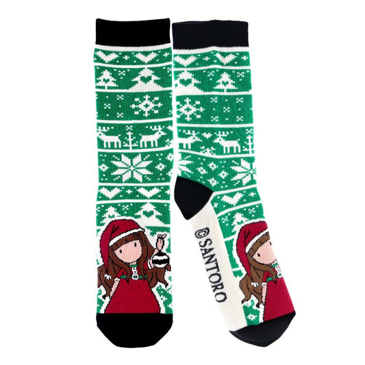 Чорапи в подаръчна кутия Santoro Gorjuss Merry and Bright - Tis The Season