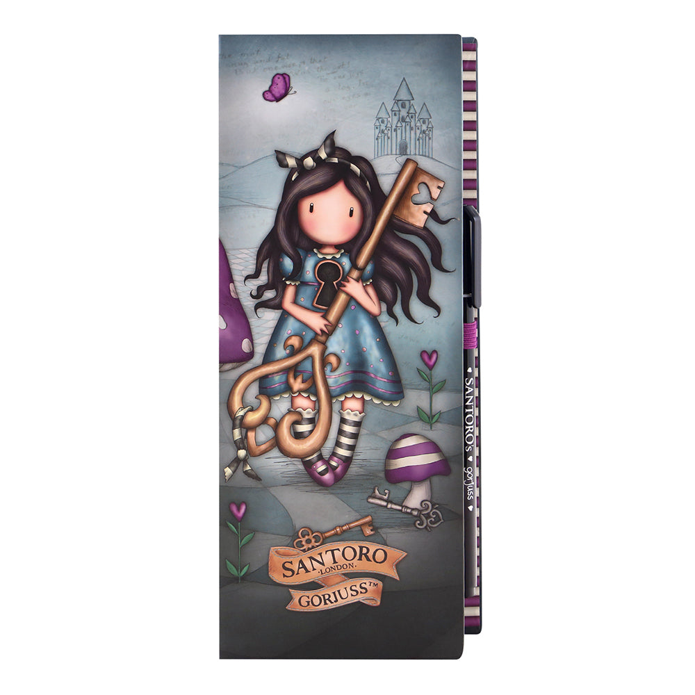 Комплект мемо листчета с писалка Santoro Gorjuss Curiosity