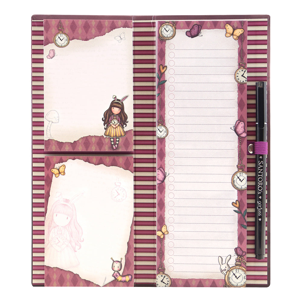 Комплект мемо листчета с писалка Santoro Gorjuss Just One Second