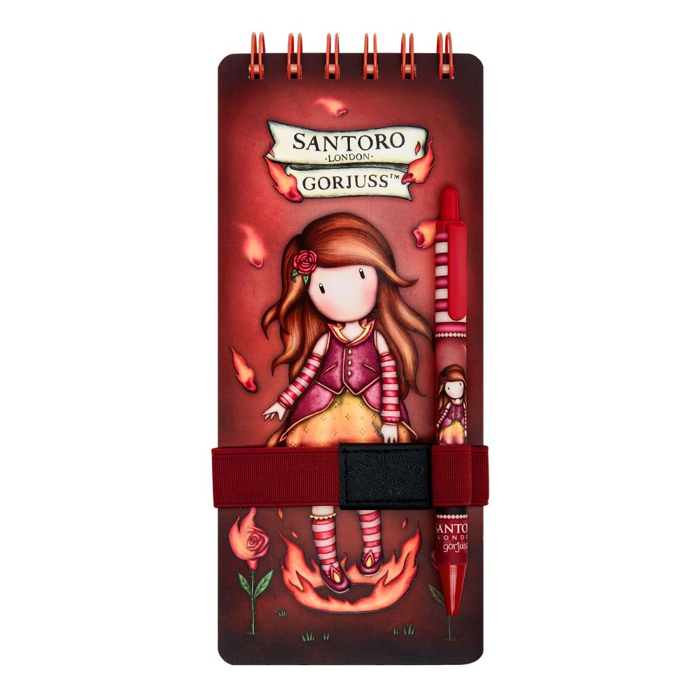 Бележник с химикал Santoro Gorjuss Fire In My Heart