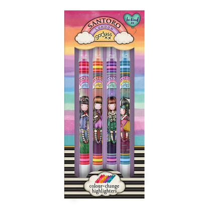 Комплект от 4 променящи цвета си маркера Santoro Gorjuss Be Kind