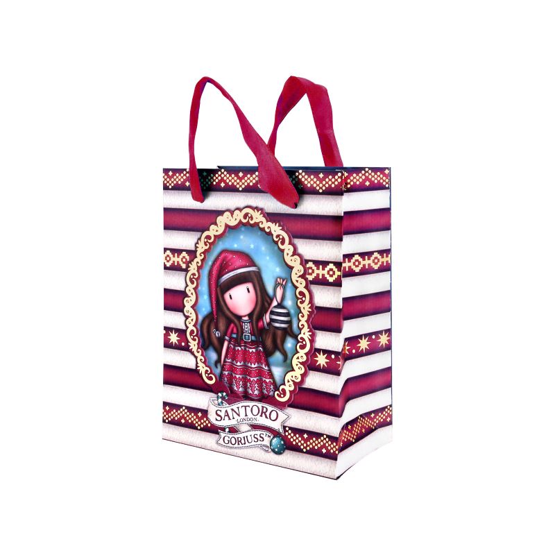 Малка подаръчна торбичка Santoro Gorjuss Merry and Bright - Tis The Season