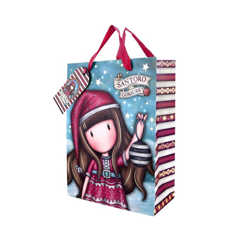 Средна подаръчна торбичка Santoro Gorjuss Merry and Bright - Tis The Season
