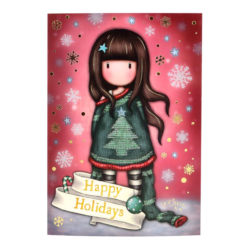 Комплект от 8 Коледни картички Santoro Gorjuss Merry and Bright - Cosy