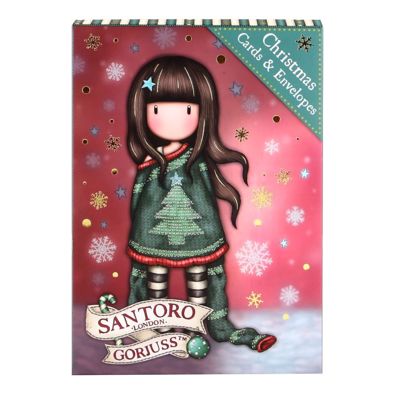 Комплект от 8 Коледни картички Santoro Gorjuss Merry and Bright - Cosy
