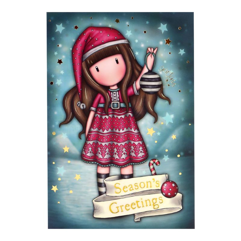 Комплект от 8 Коледни картички Santoro Gorjuss Merry and Bright - Tis The Season