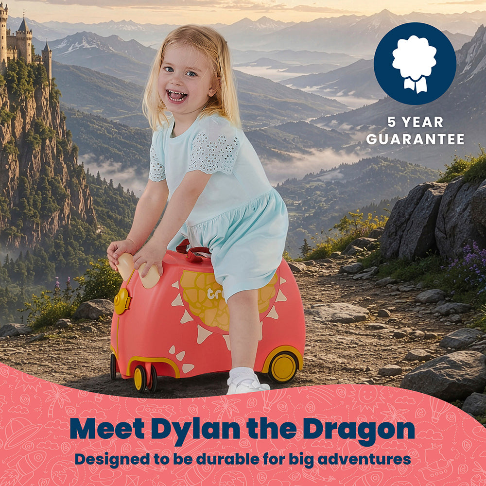 Детски куфар Trunki Dylan the Dragon Red