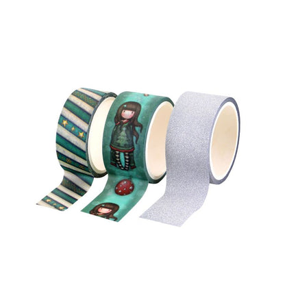 Комплект от 3 бр хартиено тиксо Santoro Gorjuss Merry and Bright - Cosy