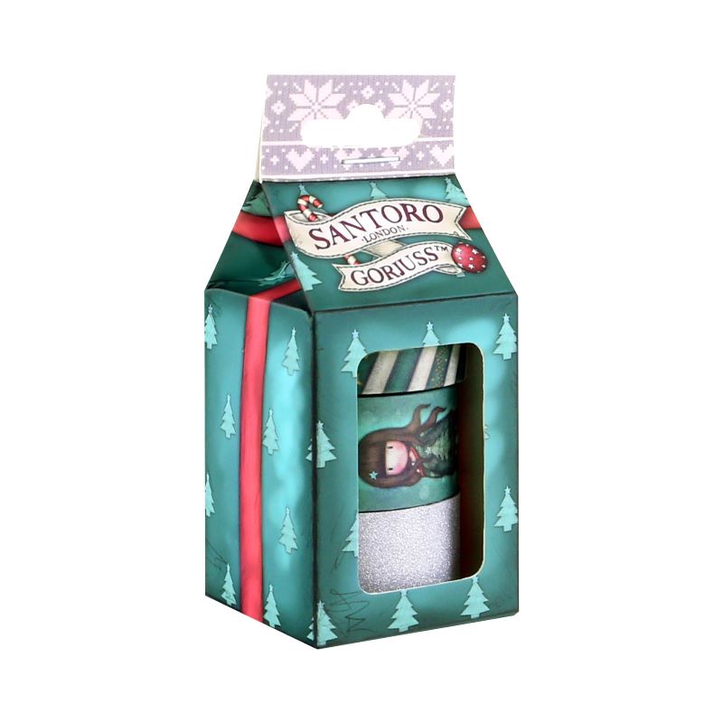 Комплект от 3 бр хартиено тиксо Santoro Gorjuss Merry and Bright - Cosy