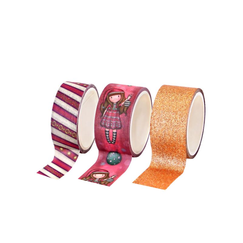 Комплект от 3 бр хартиено тиксо Santoro Gorjuss Merry and Bright - Tis The Season