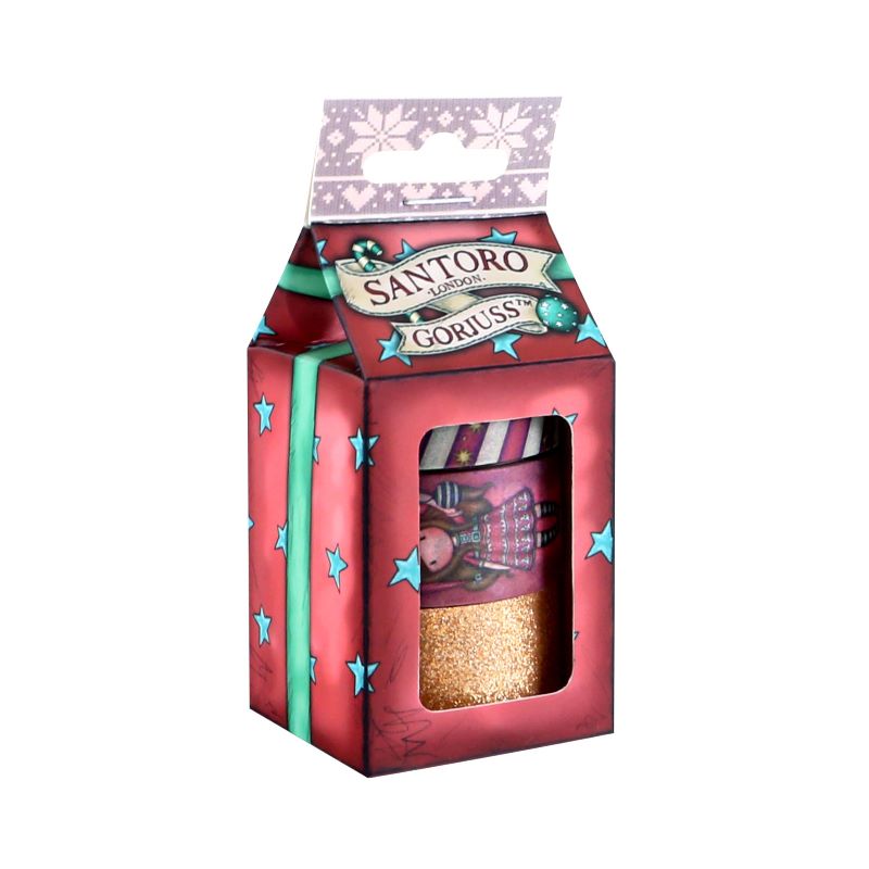 Комплект от 3 бр хартиено тиксо Santoro Gorjuss Merry and Bright - Tis The Season