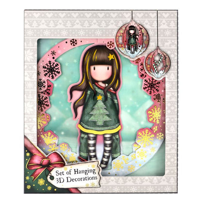 Комплект от 3 бр Коледна 3D декорация Santoro Gorjuss Mеrry and Bright - Cosy