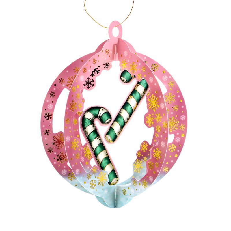 Комплект от 3 бр Коледна 3D декорация Santoro Gorjuss Mеrry and Bright - Cosy